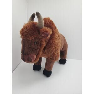 Wildlife Artist Inc Bison Plush 10" Brown Buffalo Realistic Stuffed Animal Toy